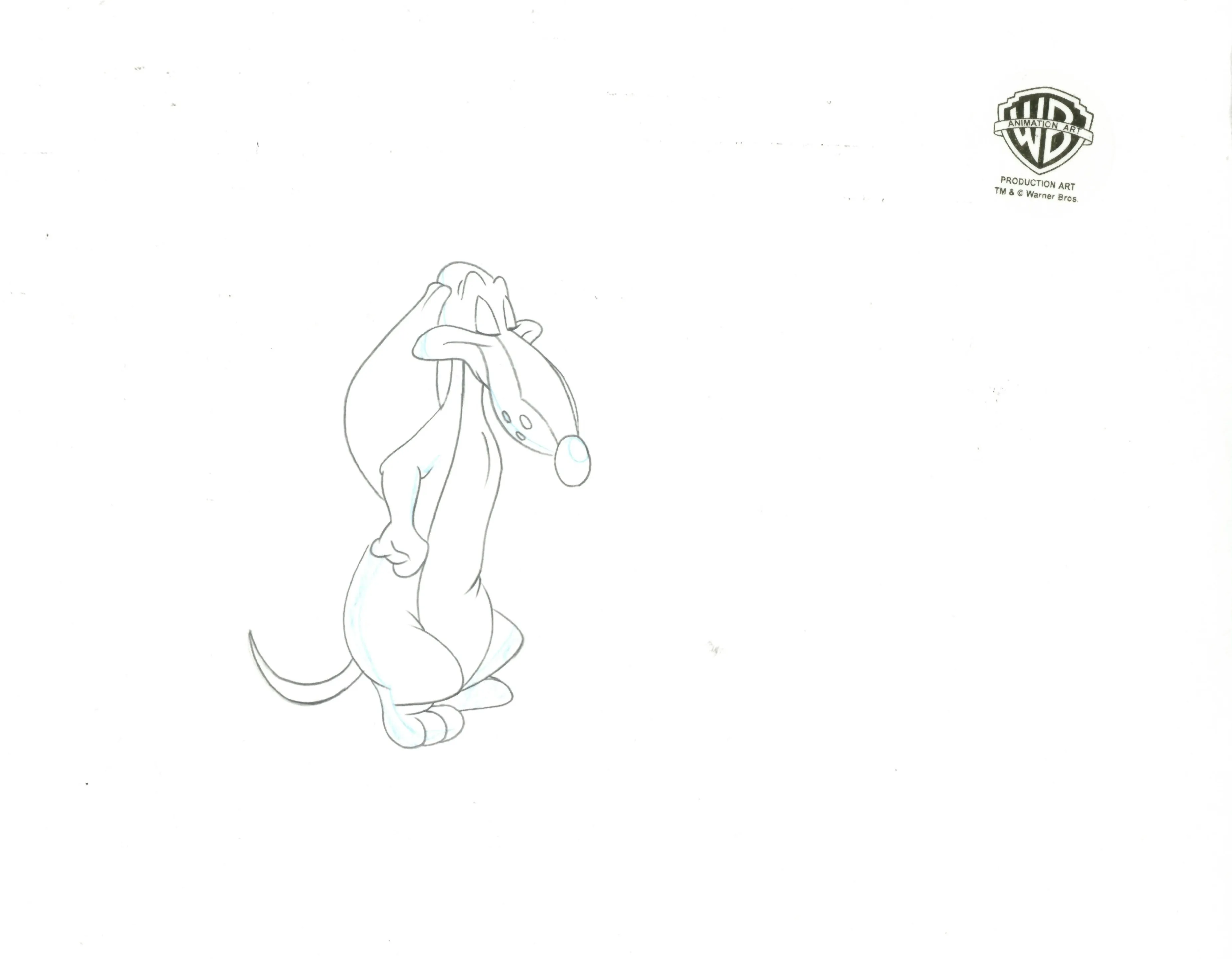 Animaniacs Original Production Cel with Matching Drawing: Newt, Minerva