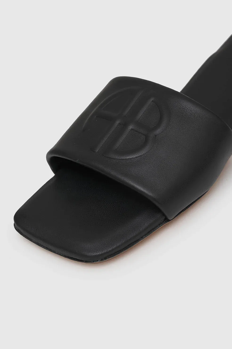 Anine Bing - Ria Slides Black Monogram In Black