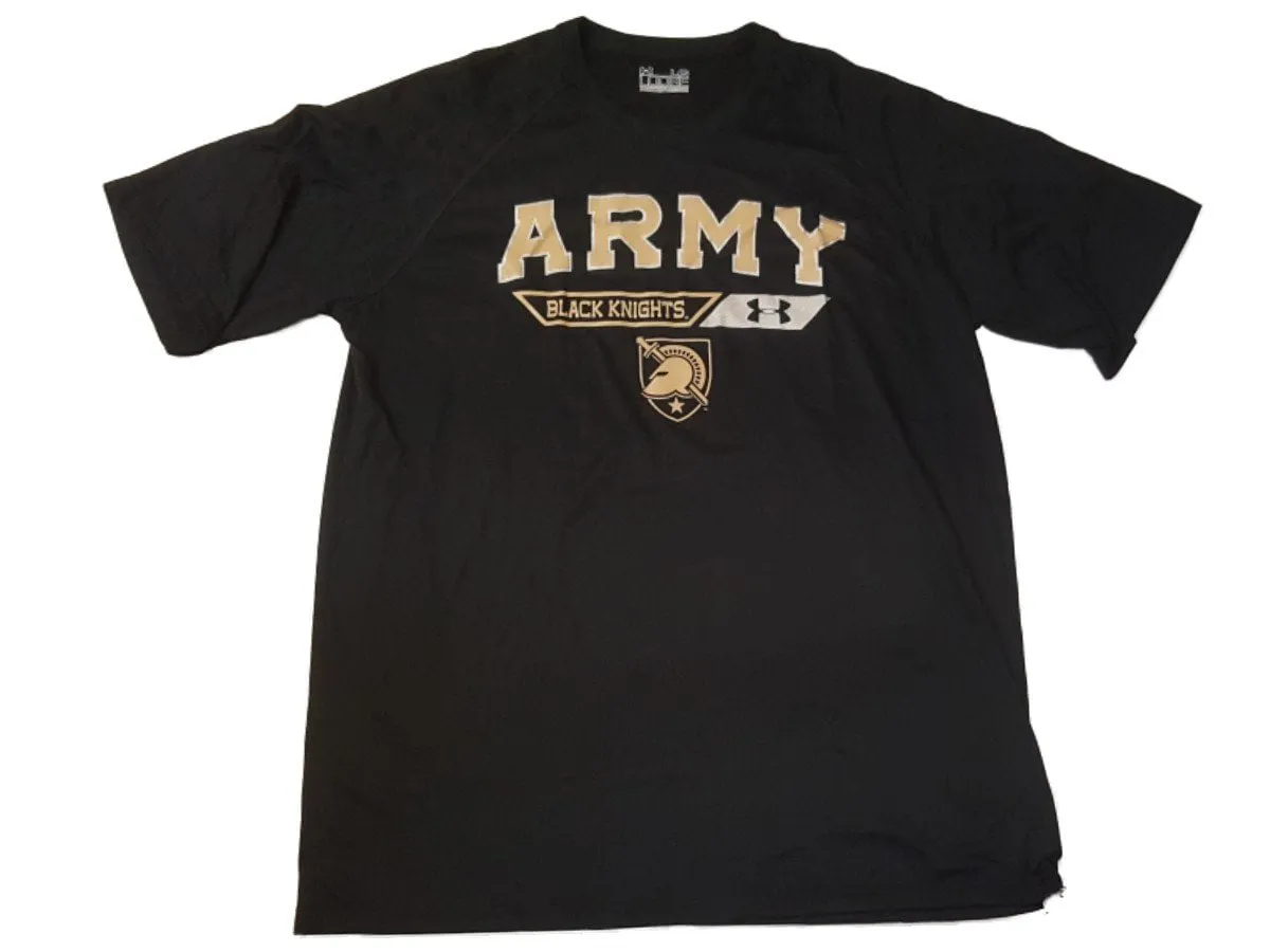 Army Black Knights Under Armour Heatgear Black SS Crew Neck T-Shirt (L)