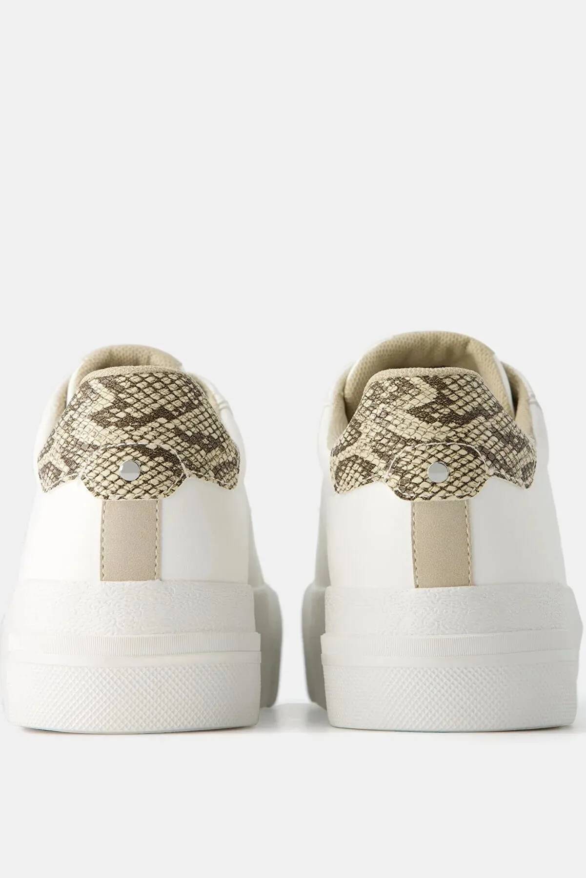 Bershka Women's Printed Platform Sneakers