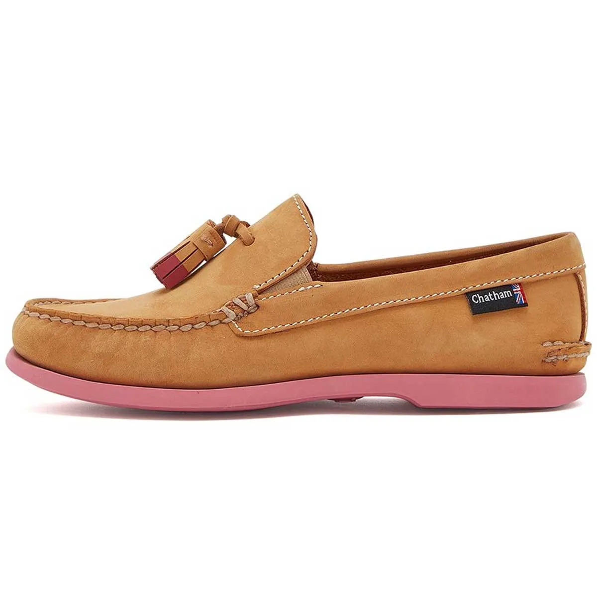 CHATHAM Crete G2 Leather Tassel Loafers - Women's - Tan / Pink