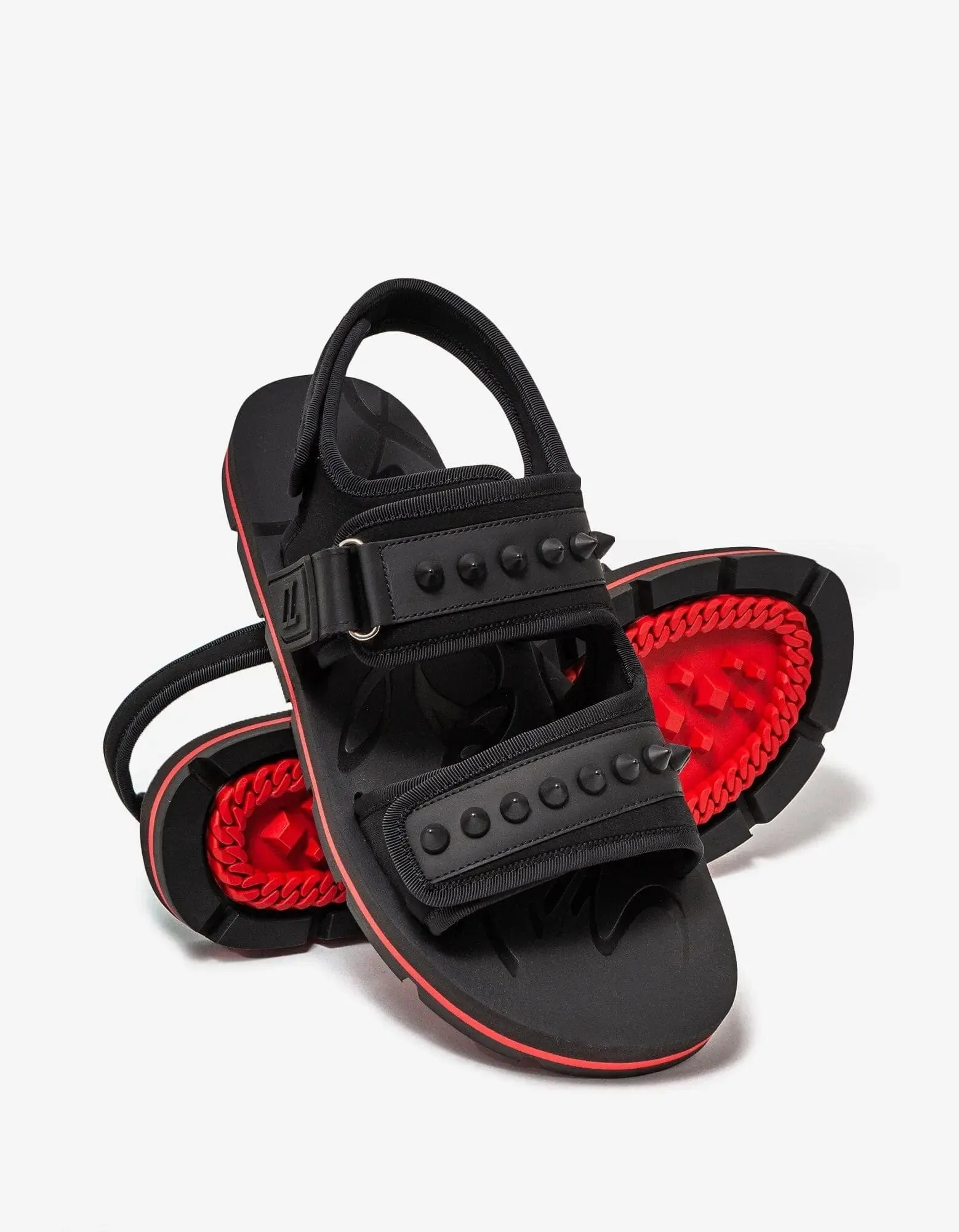 Christian Louboutin Siwa Flat Black Sandals -