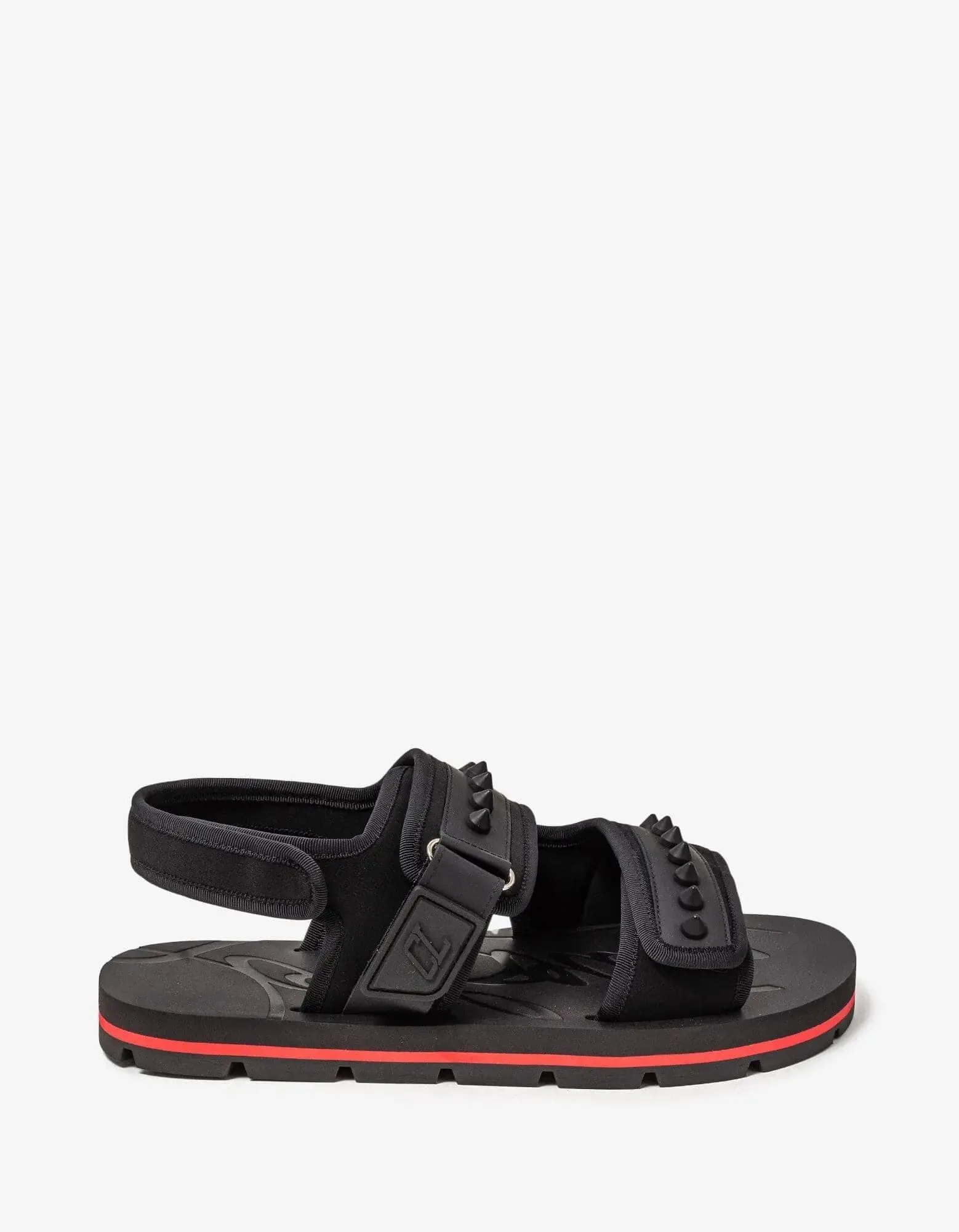 Christian Louboutin Siwa Flat Black Sandals -