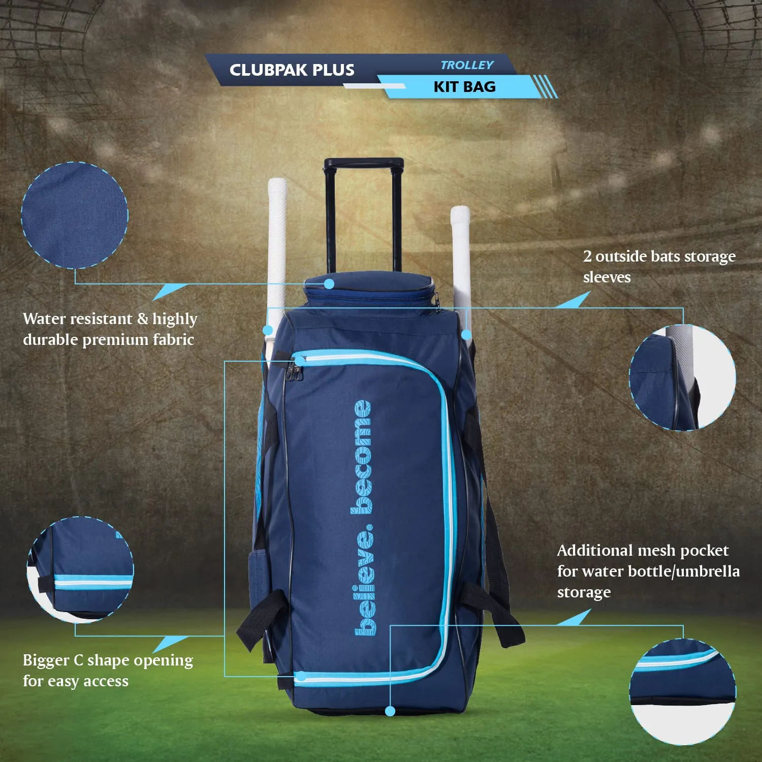 Cricket Kit Bag CLUBPAK Plus Trolley