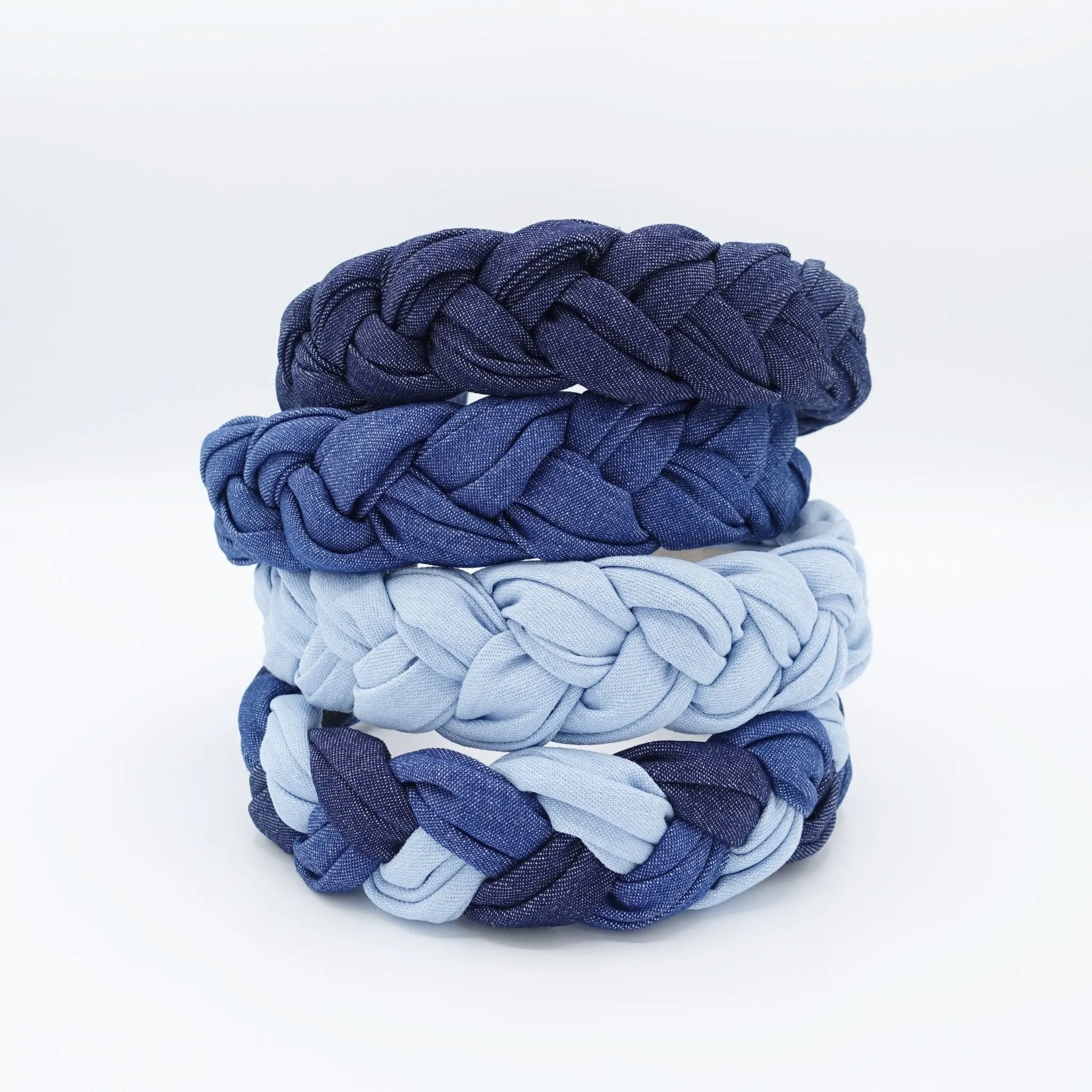 denim braided headband stylish casual hairband