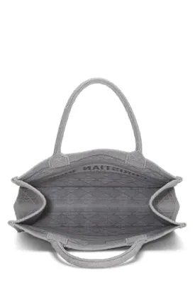 Dior,  Grey Canvas Book Tote Medium, Grey