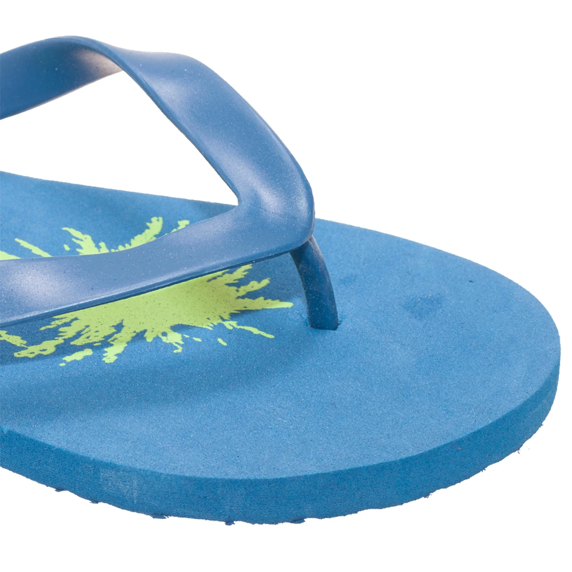 FLOSO Mens Palm Tree Print Flip Flops