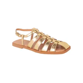 Franciscana Flat Sandals - Metallic Gold