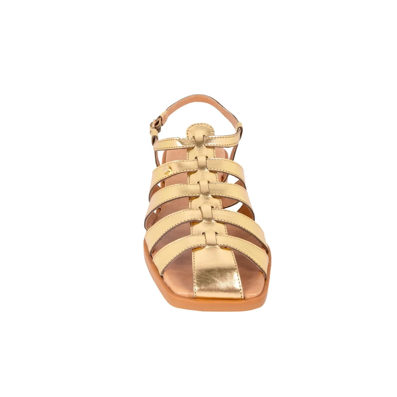 Franciscana Flat Sandals - Metallic Gold