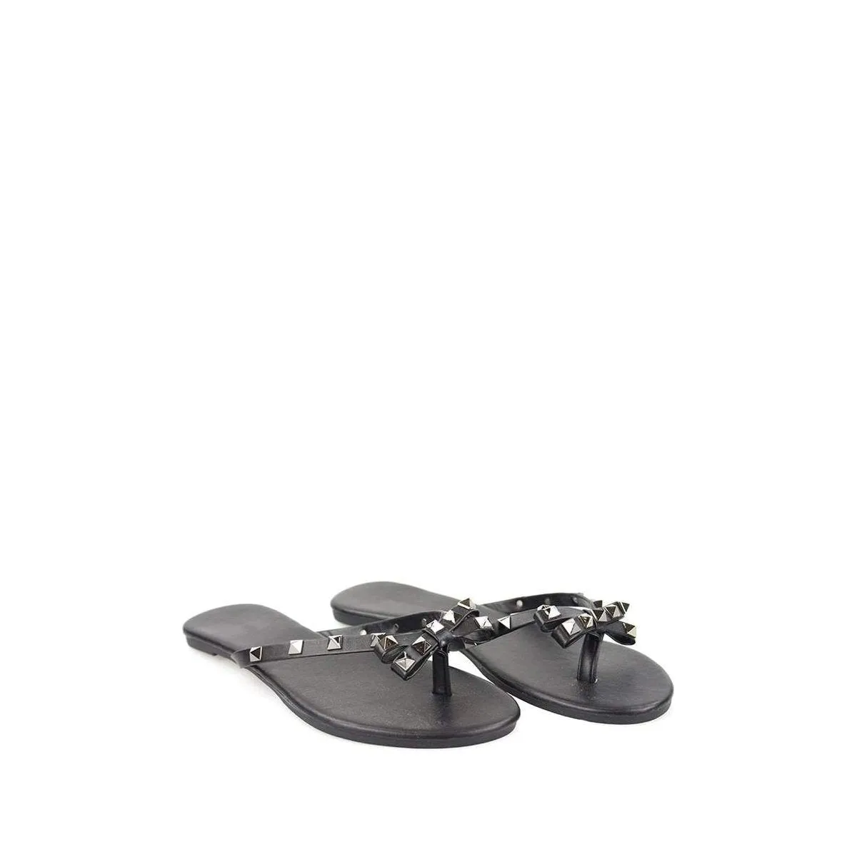 GIA Slip On Rockstud Toe Post Sandal