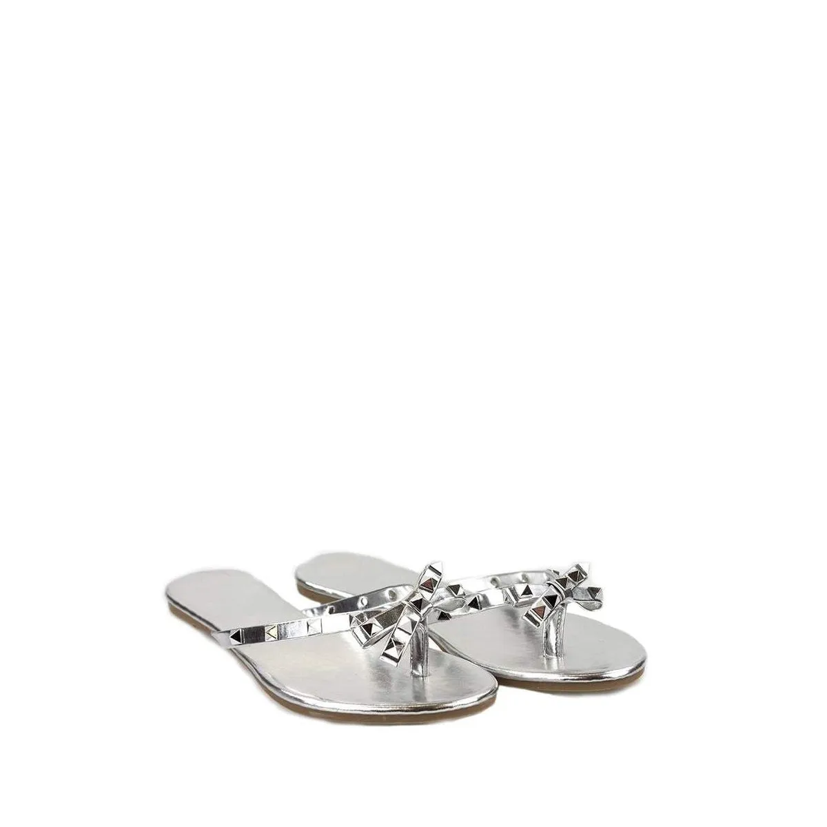 GIA Slip On Rockstud Toe Post Sandal