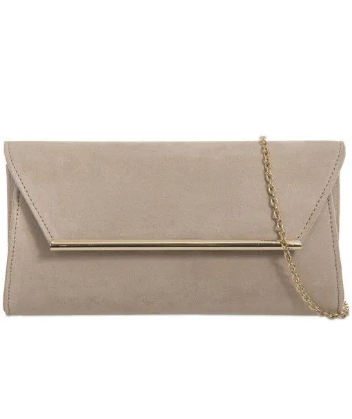 Gold Fastening Envelope Clutch - Katie