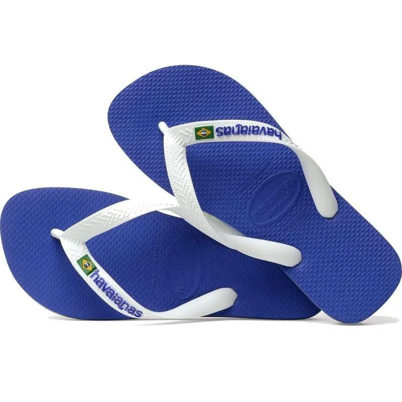 Havaianas Men's Brasil Logo Flip Flops - Marine