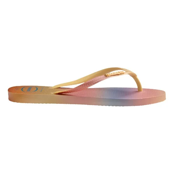 Havaianas Slim Gradient Sunset Womans FlipFlops - Yellow / Pixel