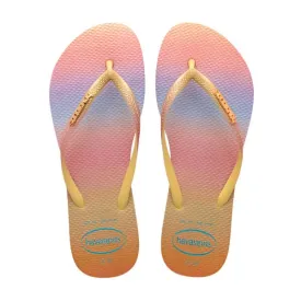 Havaianas Slim Gradient Sunset Womans FlipFlops - Yellow / Pixel