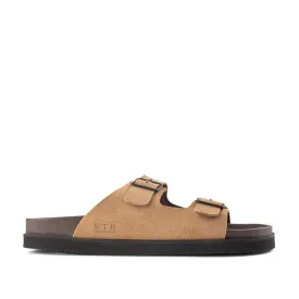 Luma Suede Sandal - TAUPE