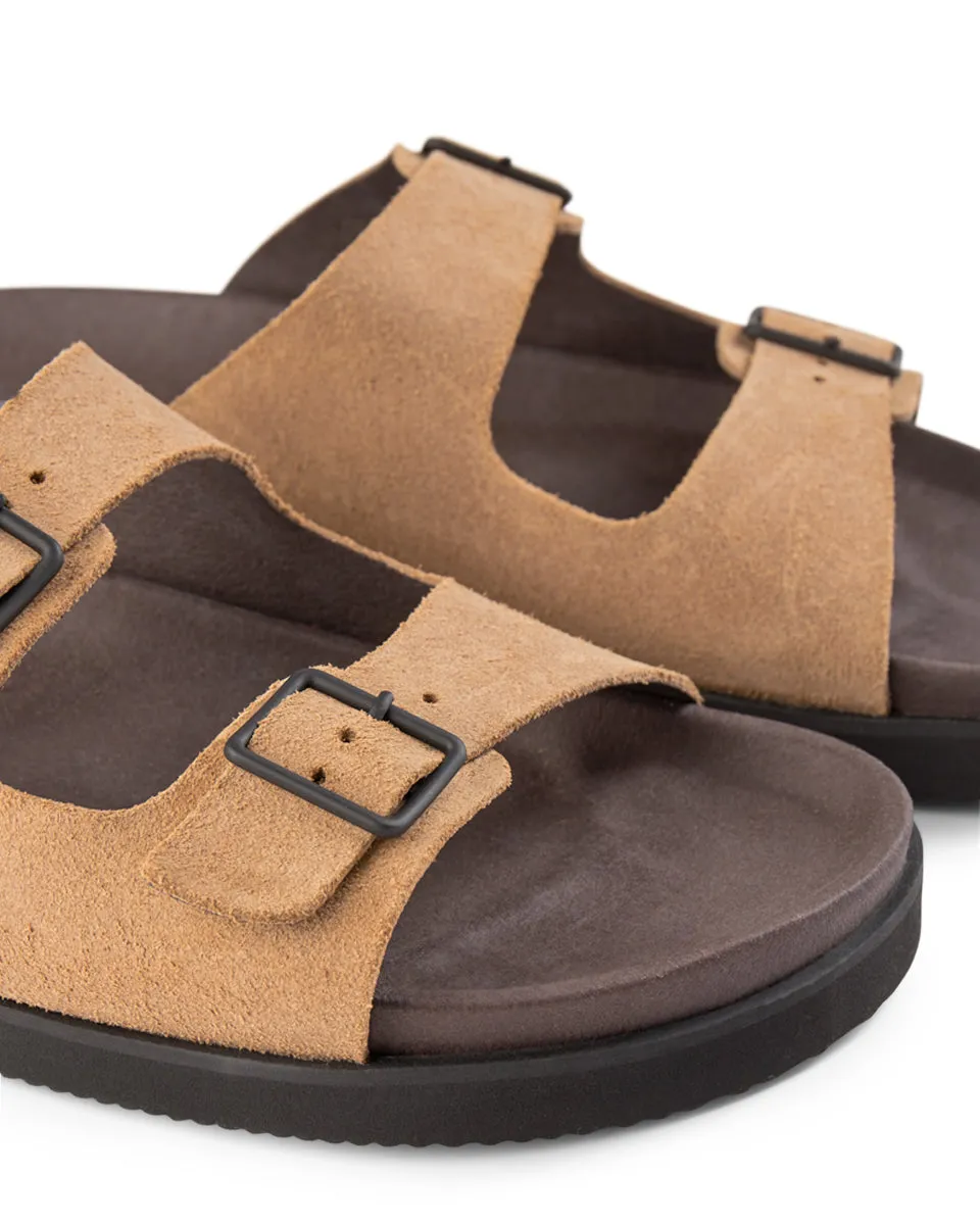 Luma Suede Sandal - TAUPE