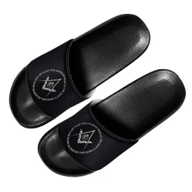 Master Mason Blue Lodge Sandal - Black & White Square and Compass G