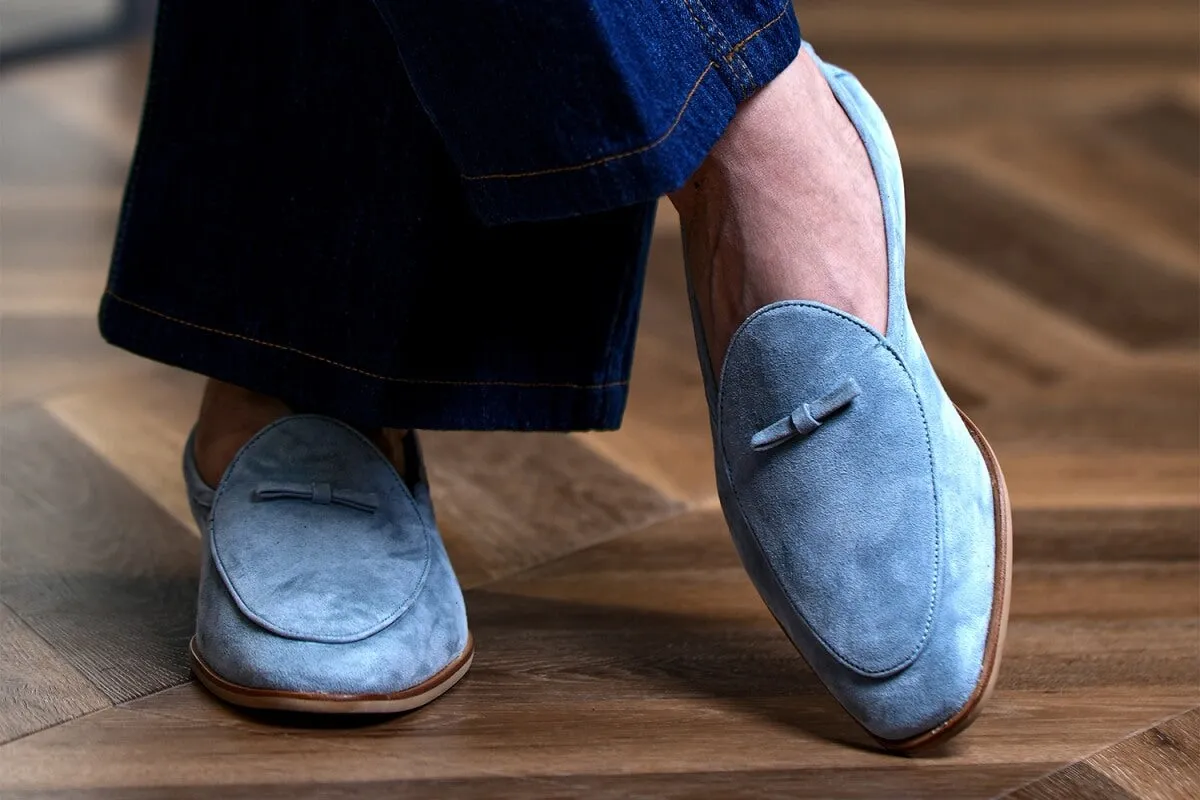 Men's Suede Sheepskin Tassel Loafers