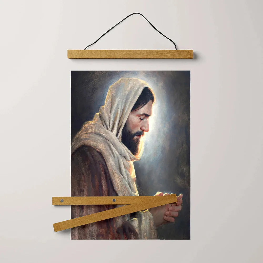 Our Light Hanging Canvas Wall Art - Jesus Picture - Jesus Portrait Canvas - Religious Canvas