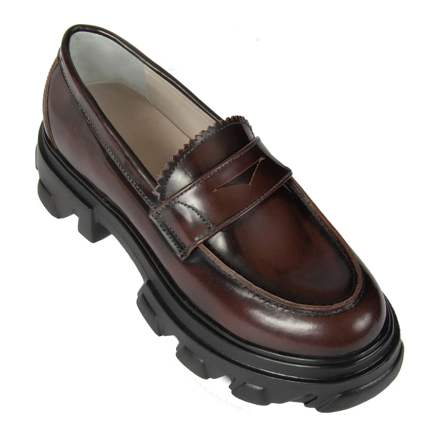 PENNY BROWN  LOAFERS