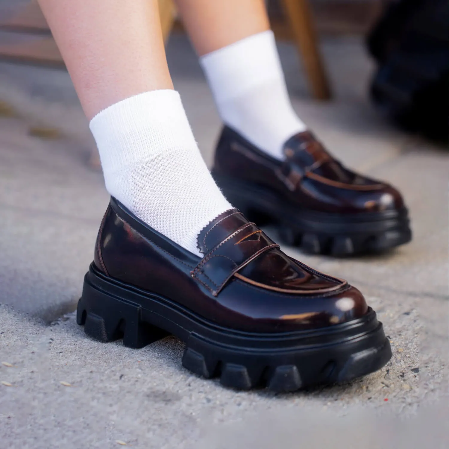 PENNY BROWN  LOAFERS