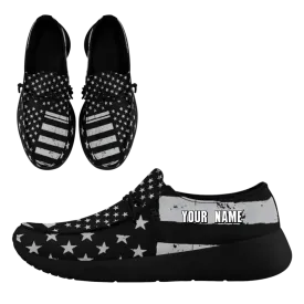 Personalized  America Flag Sneakers, Custom Patriotic Loafer Shoes,  Canvas Slip On Shoes,
FN018-24020303-6b