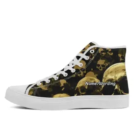 Personalized Gothic Sneakers, Custom Punk Style Shoes, Comfortable Canvas High Top Shoes