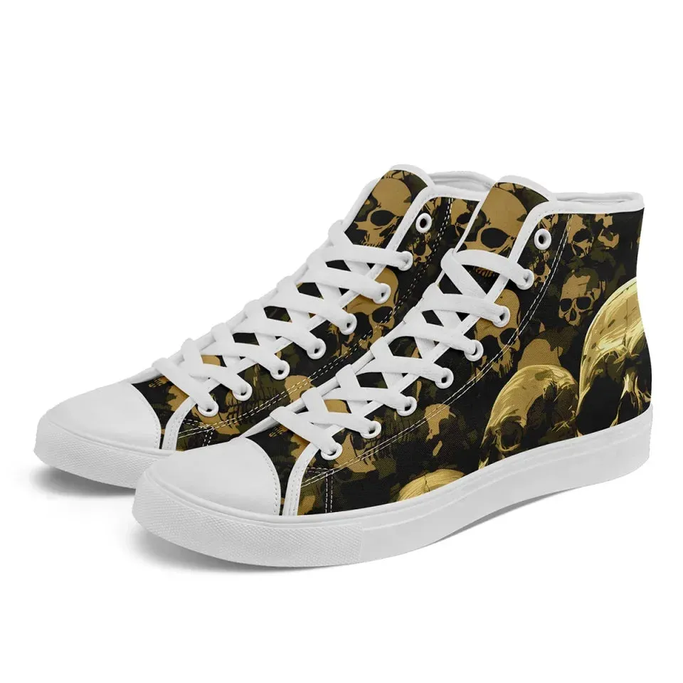 Personalized Gothic Sneakers, Custom Punk Style Shoes, Comfortable Canvas High Top Shoes