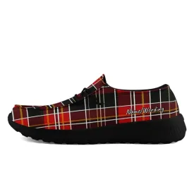 Personalized Plaid Sneakers, Custom Canvas Slip On shoes, Comfortable and light-Weight Gym Shoes