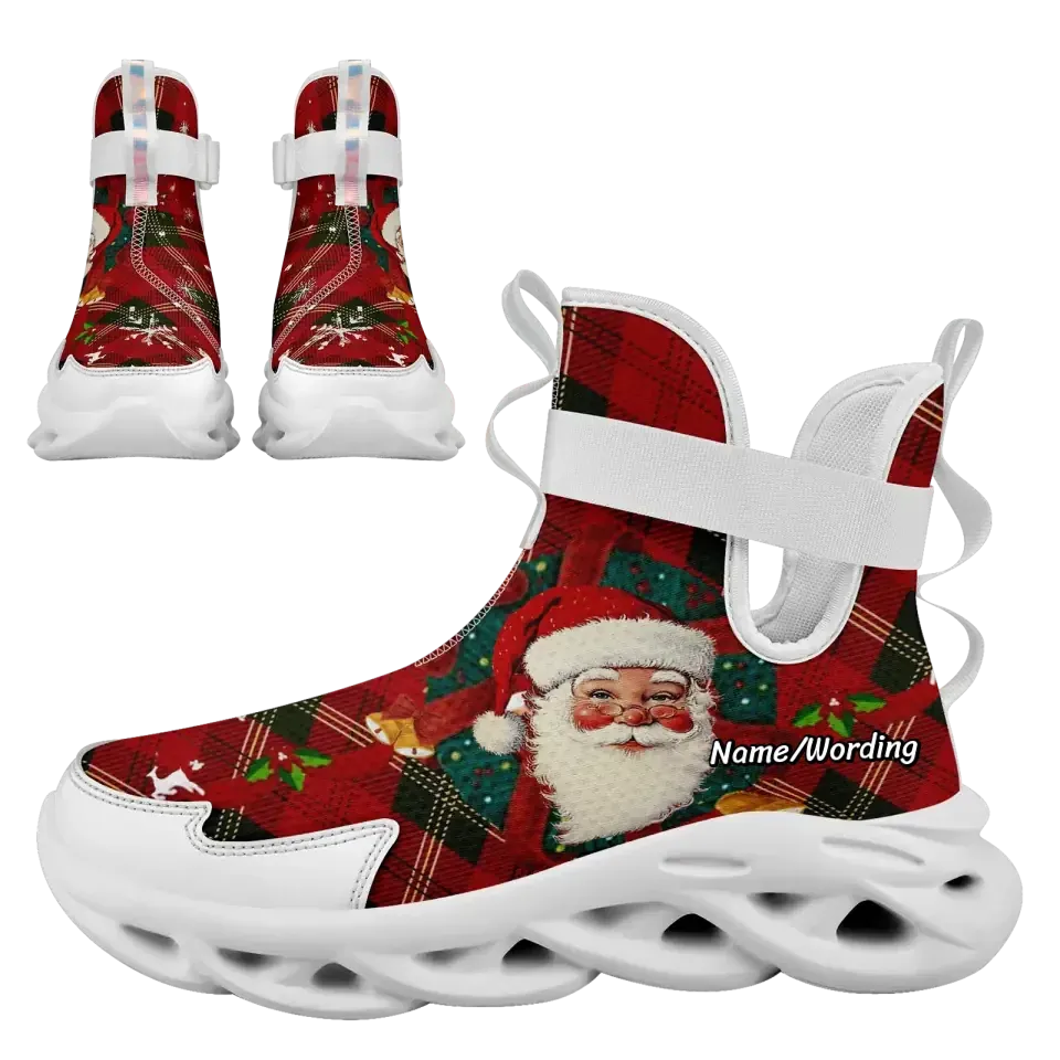 Personalized Santa Claus Sneakers, Custom Xmas Fashion Shoes, Christmas Collection Shoes, Best Gift for Christmas