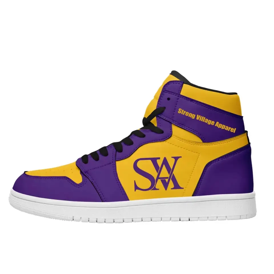 Personalized SVA Sneakers, Customized Stylish High-Top Shoes with Company logo AJ1H-23020117