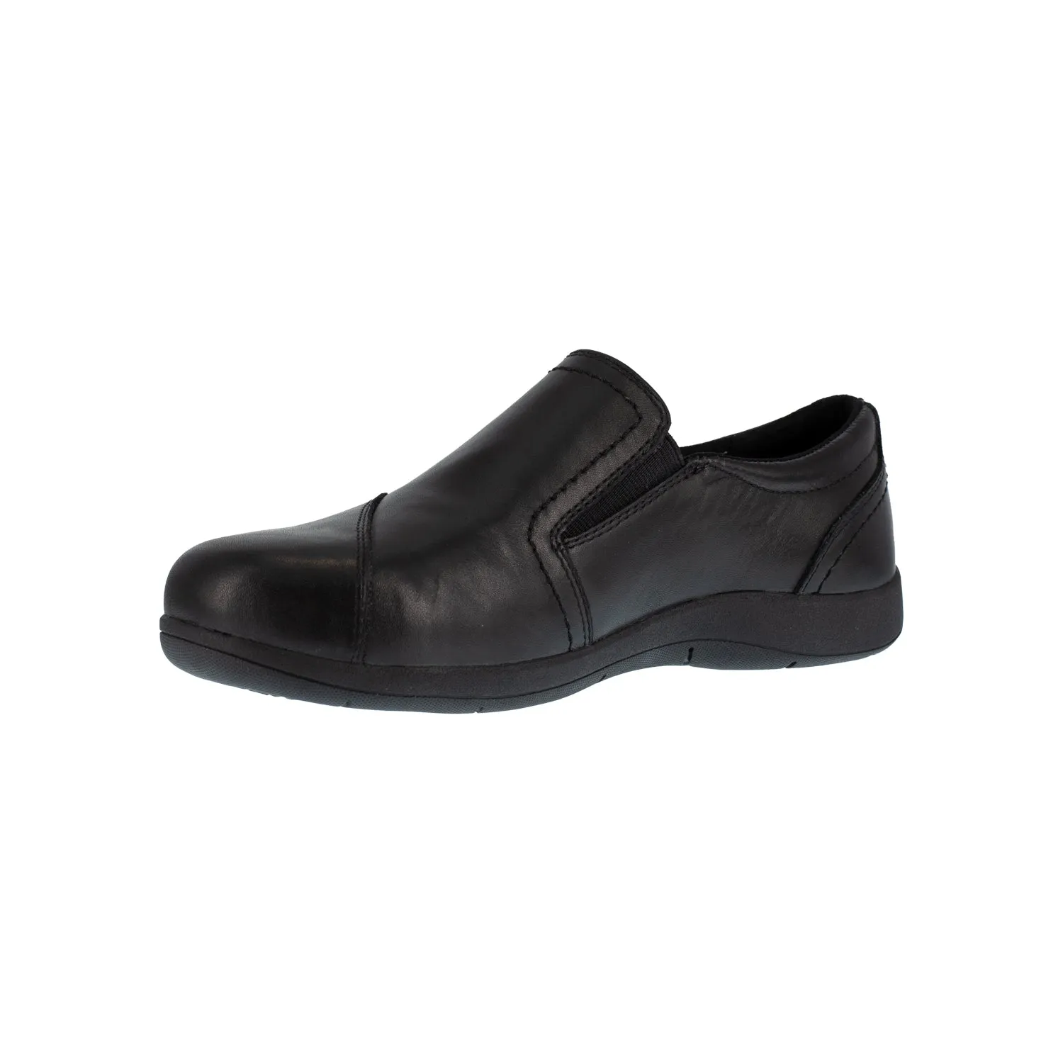 Rockport Womens Black Leather Loafers Daisy Work Slip-On AT