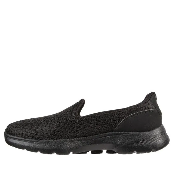 Skechers Go Walk 6  WIDE Width Big Splash All Black Slip  On Womens