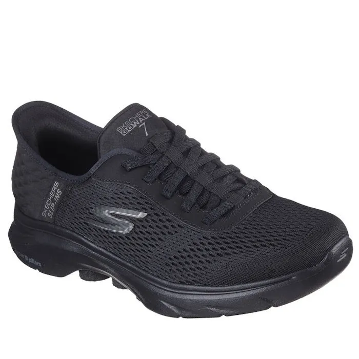 Skechers Mens Go Walk 7 Slip In Free Hand 2 Black Trainer