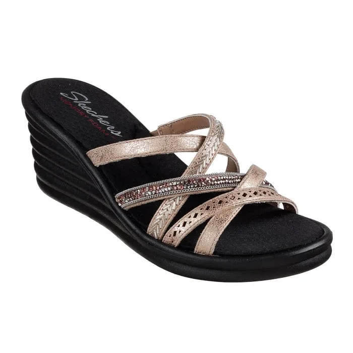 Skechers - Rumbler Wave  New Lassie Wedge Sandal Rose Gold