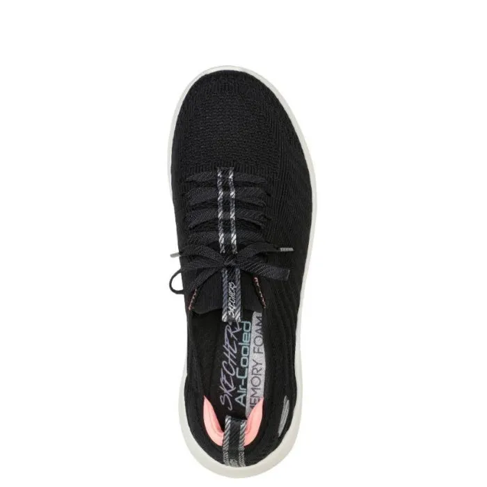 Skechers Ultra Flex 2.0 Fresh Path Black/Pink Slip On