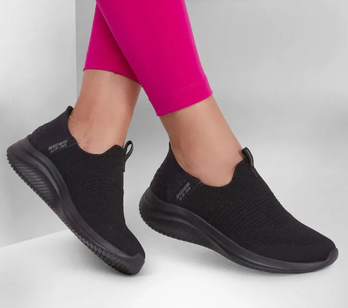 Skechers Ultra Flex 3.0 Slip In Cozy Streak Black