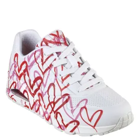 Skechers Uno Spread The Love X JGoldcrown White Red Pink