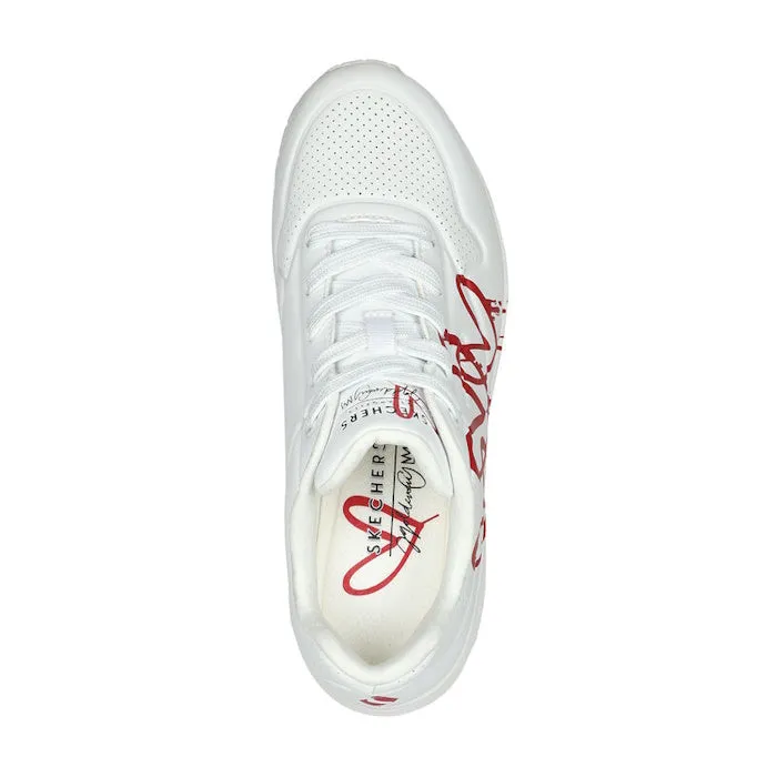 Skechers Uno  X JGoldcrown White Red Trainer