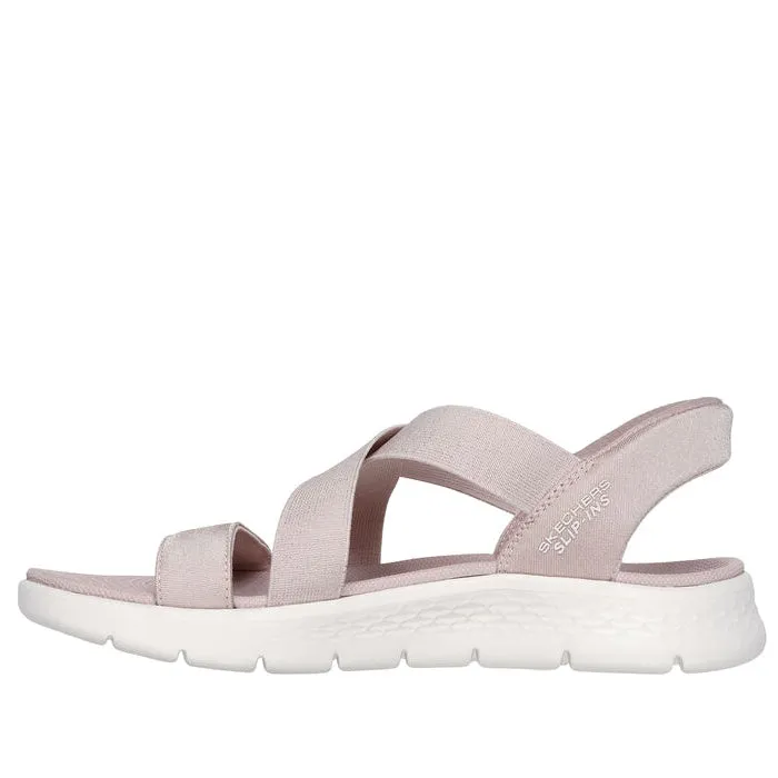 Skechers Womens Slip Ins Sandals Go Walk Flex Glimmer Rose Pink