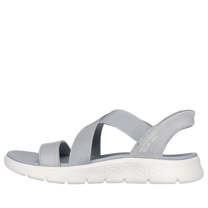 Skechers Womens Slip Ins Sandals Go Walk Flex Glimmer Up Grey