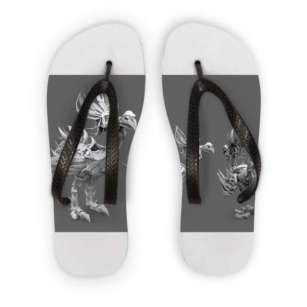 Squawkers the Ostrich Mount Adult Flip Flops