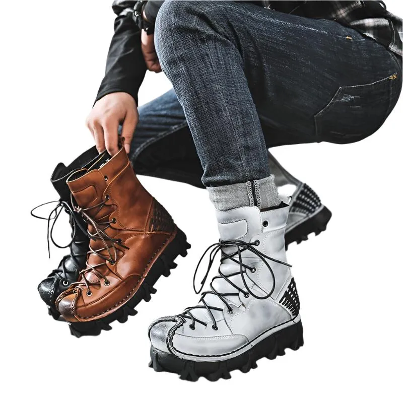 TEEK - Italian Desert Laced Motorcycle Boots