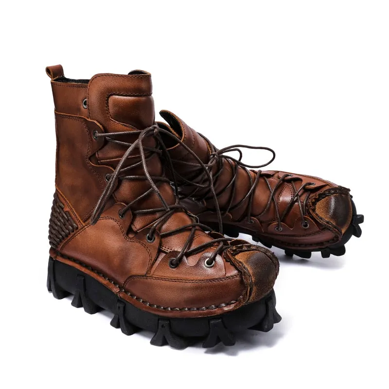 TEEK - Italian Desert Laced Motorcycle Boots