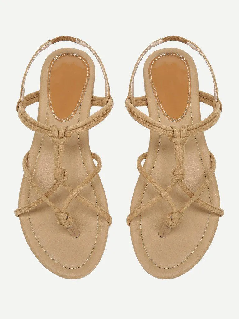 Toe Post Strappy Flat Sandals