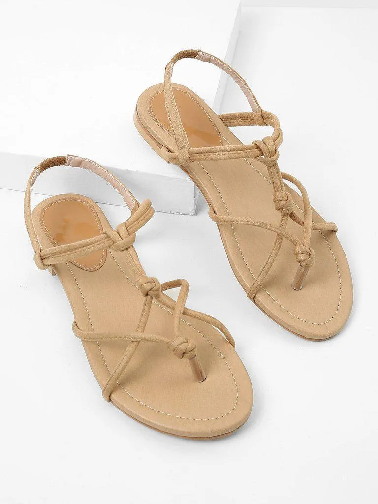 Toe Post Strappy Flat Sandals