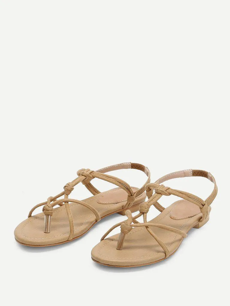 Toe Post Strappy Flat Sandals