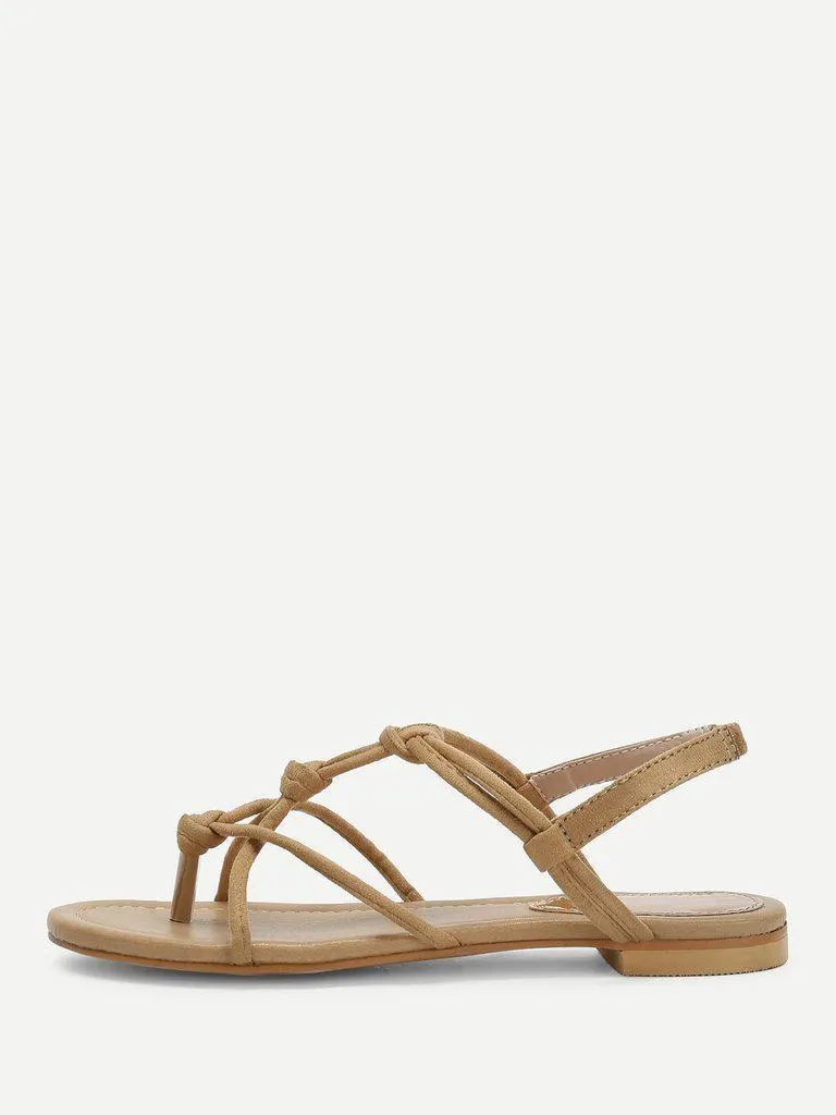 Toe Post Strappy Flat Sandals