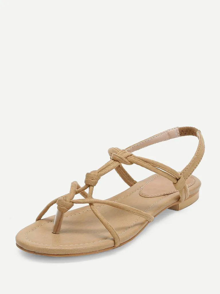 Toe Post Strappy Flat Sandals